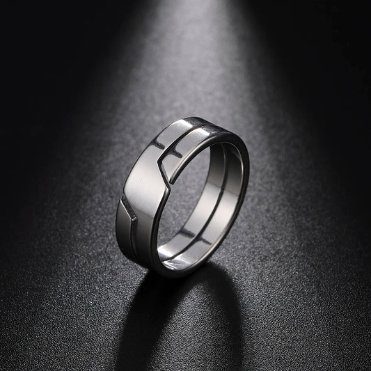 Gleciere Silver  Men's Ring Stainless